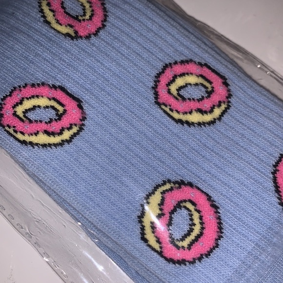 Women’s Blue and Pink Donut Socks - Picture 4 of 4